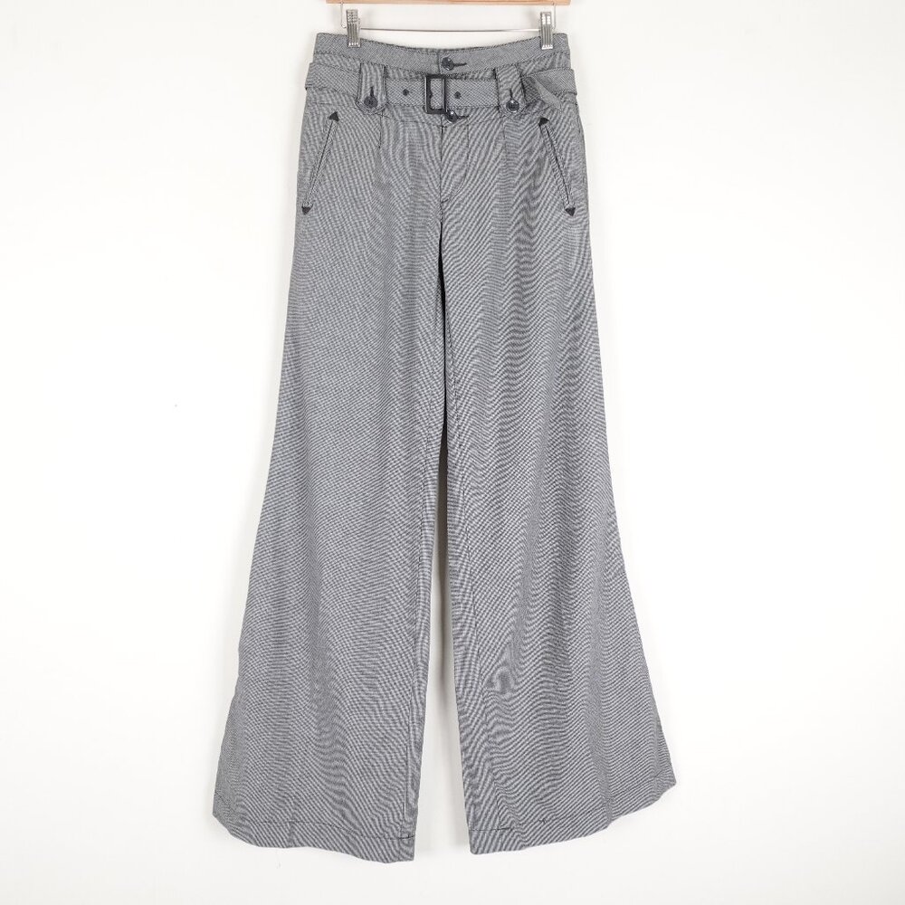 We Are Replay Wide Leg Pants Women's 28W Lightweight Belted Made in Italy